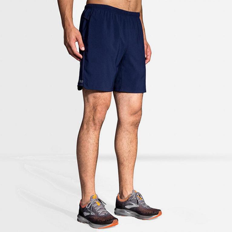 Brooks Sherpa 7 2-In-1 Löparshorts Herr 230471-HUK Blå